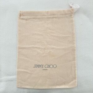 Jimmy Choo shoe dust bag peachy cream 13.5” x 10”